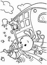Chicken Little Bus School Coloring Pages Throw Loxy Foxy Netart sketch template