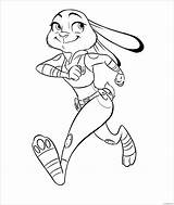 Zootopia Judy Hopps Pages Coloring Color Printable Print Coloringpagesonly sketch template