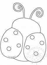 Template Spring Ladybug Coloring Large sketch template