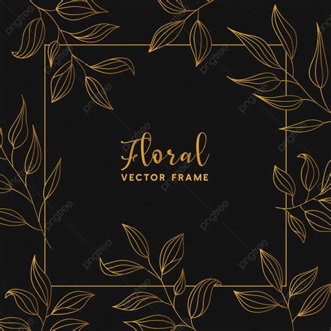 elegant floral design vector png images elegant black  gold floral