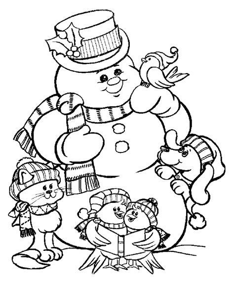 snowman christmas coloring pages  kids  print color