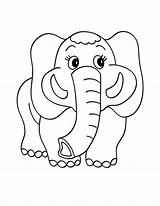 Coloring Elephant Pages Cute Kids Baby Eyes Big Drawing Kid Piggie Printable Animals Gerald Indian Colouring Color Cartoon Getdrawings Clipart sketch template