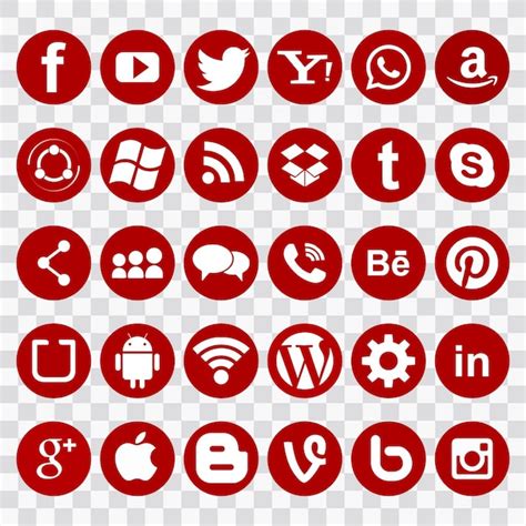 icons contact social media vectors illustrations