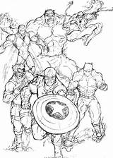 Avengers Coloring Pages Sketch Kids sketch template