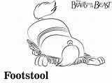 Beast Footstool sketch template