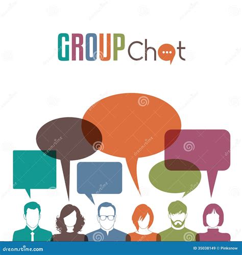 group chat stock vector illustration  sharing bubbles