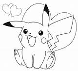 Pikachu Coloring sketch template