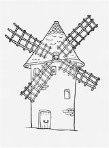 Molinos Windmill Windmolens Mills sketch template