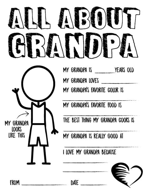 grandpa printable printable word searches