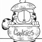 Garfield Pote Biscoitos Desenho Comendo Pipocas Tudodesenhos Mel Ursinho sketch template