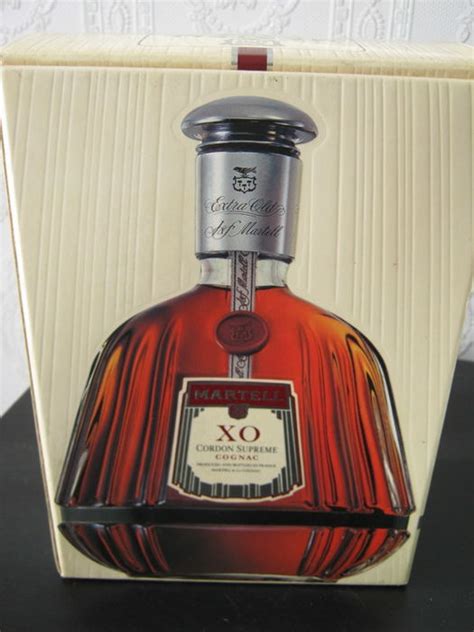 extra old cognac martell xo gordon supreme 40 07 ltr 1980s in original box collectors item