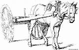 Horse Coloring Wagon Pages Para Colorear Caballo Caballos Carro Un Printable Dibujos Dibujo Pintar Tirando Print Horses Colouring Imprimir Vintage sketch template