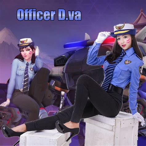 police costume dva costume 2017 new skin officer dva cosplay d va