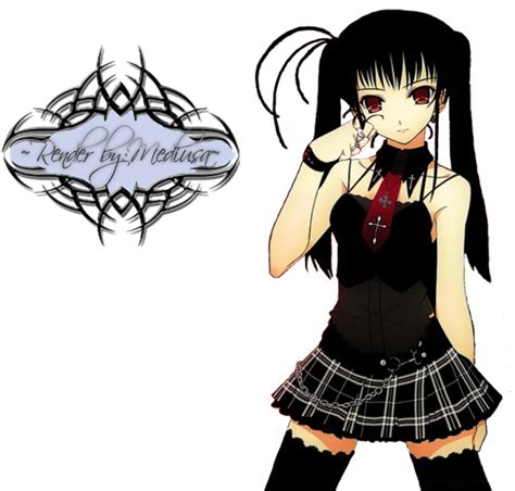 Anime Gothic Girl Goth Anime Girl Render Clipart Full Size Clipart 6204