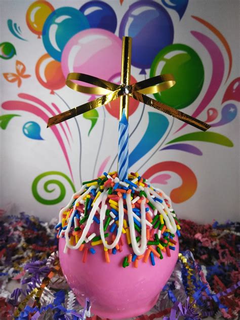 birthday cake candy apple   etsy shop httpsetsymembtk