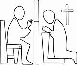 Reconciliation Confess Sacrament Penance Sacraments Confession sketch template