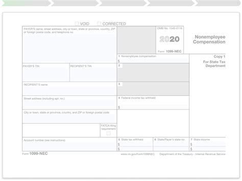 1099 Nec Form 2020 Printable Fill Out And Sign Printable Pdf Template