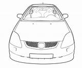 Civic Honda Outline Type Vector Deviantart 2008 sketch template