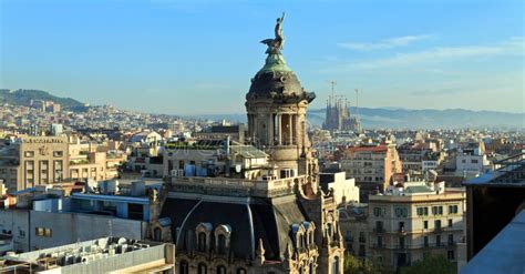 panorama van het centrum van barcelona spanje redactionele stock foto image  architectuur