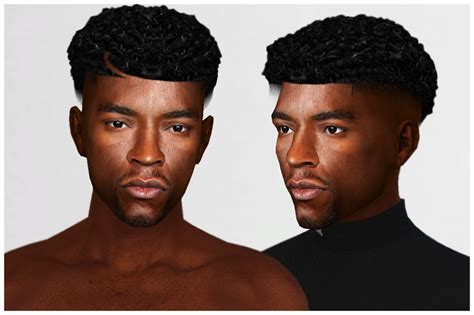 sims  black male hair  captions graphic