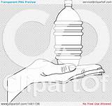 Holding Hand Water Lineart Bottled Illustration Royalty Clipart Vector Lal Perera sketch template