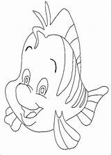 Coloring Fish Mermaid Little Cartoon Pages Disney Coloringpages7 sketch template