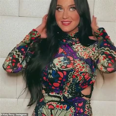 Brunette Katy Perry Flashes Her Slim Legs In Very Sexy