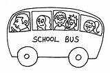 Bus Coloring School Pages Kids Safety Color sketch template