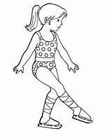 Skating Ice Coloring Pages Skater Figure Girl Drawing Olympic Crafts Dance Color Printable Getcolorings Getdrawings Popular sketch template