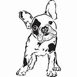 Bulldog French Coloring Pages Terrier Dog Boston Bull Silhouette Drawing Color Easy Para Yorkshire Frances Dibujo Stencils Printable Designs Stencil sketch template