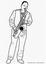 Colorear Saxofonista Saxophoniste Disegno Kleurplaat Saxofono Saxophon Malvorlage Saxofonist Zum Saxophonist Educima Scarica sketch template