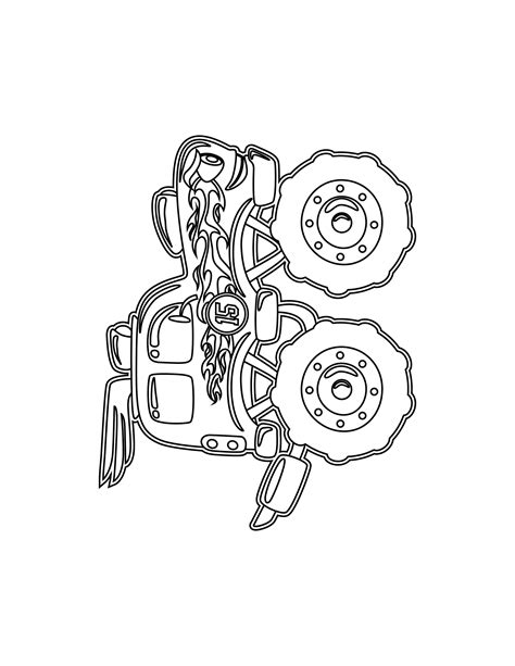 monster truck coloring pages etsy