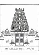 Tempel Tempio Kleurplaat Templo Malvorlage Colorear Hindu Temples Zum Ausmalbild Ensino Religioso Gopuram Mandir Brihadeshwara sketch template