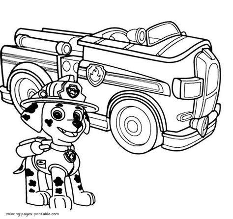 paw patrol printables coloring pages marshall coloring pages