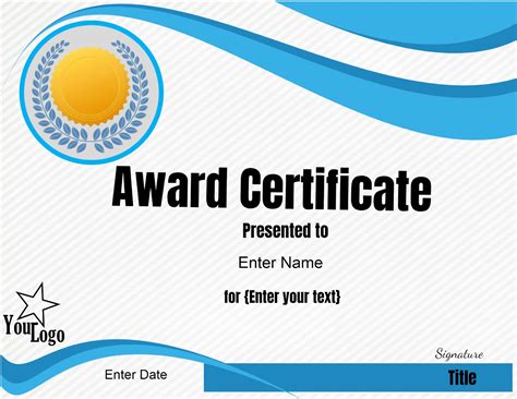 editable printable certificate template printable templates