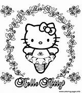 Hello Kitty Coloring Ballerina Pages Printable Book sketch template