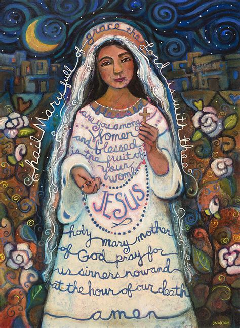 Hail Mary Painting By Jen Norton