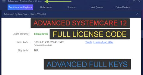 advanced systemcare  pro key serial number license code crack