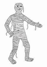 Mummy Coloring sketch template