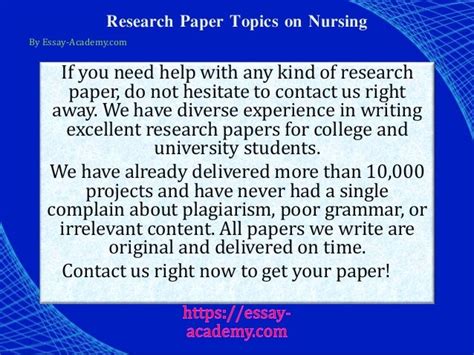 research paper topics  nursing