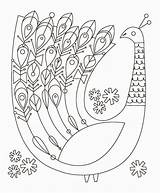 Floral Hungarian Bordado Animals Library Redwork Azcoloring Bordar Mexicano sketch template