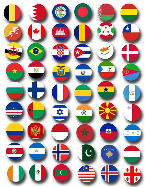 world flags printable collage sheets  countries printable