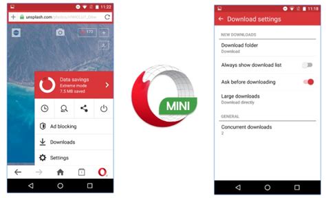 update  opera mini beta android app adds facebook