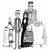 Pages Munsters Family Addams Coloring Template Munster Printable sketch template