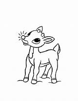 Reindeer Coloring Rudolph Red Nosed Pages Xmas Clipart Clipartbest sketch template