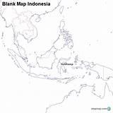 Map Indonesia Blank Stepmap sketch template