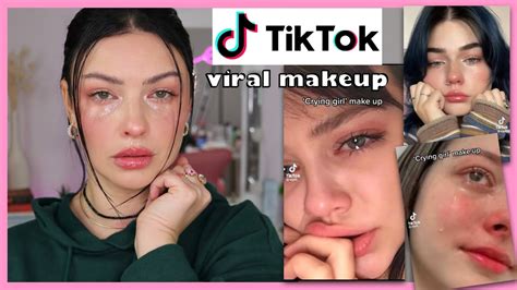 trying crying girl makeup tiktok viral trend 🥹 cryinggirl