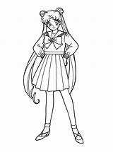 Mewarnai Sailormoon Animasi Ausmalen Kleurplaten Schuluniform Stampare Bergerak Animaatjes Teman Habit 2091 sketch template