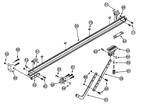 rail assy diagram parts list  model cm genie parts garage door opener parts