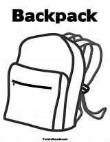 Coloring Backpack Pages School Clipart Mochila Outline Clip Library Activity Bags Popular Choose Board sketch template